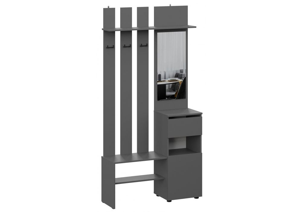 Модульная прихожая Сибити графит серый комплектация 1