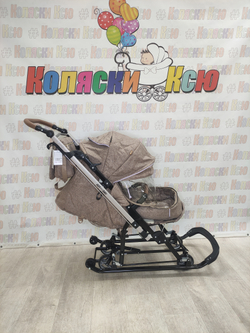 Санки-коляски Ника Joy every day 1 бежевый с мишками