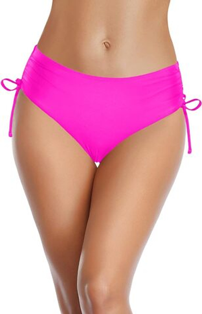 Розовые женские плавки с утяжкой по бокам