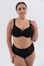 1203/C бюстгальтер "Черный в крапинку"