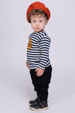 Тельняшка сувенирная детская МЧС (вышивка, темно-синие полосы)