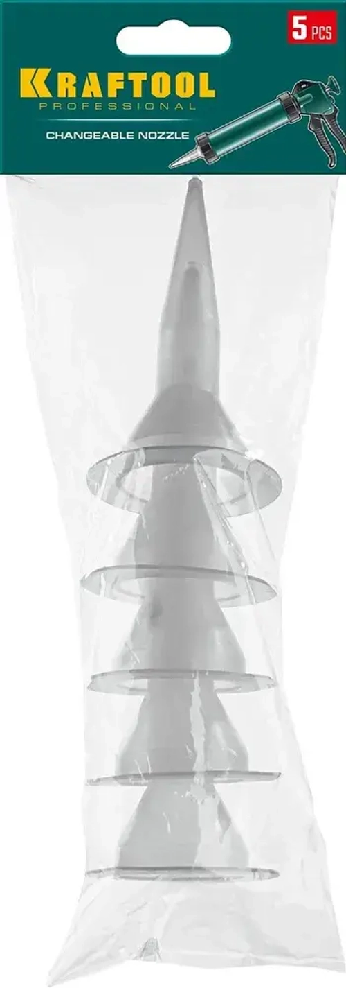 Запасные сопла для закрытых пистолетов для герметика, 5 шт KRAFTOOL