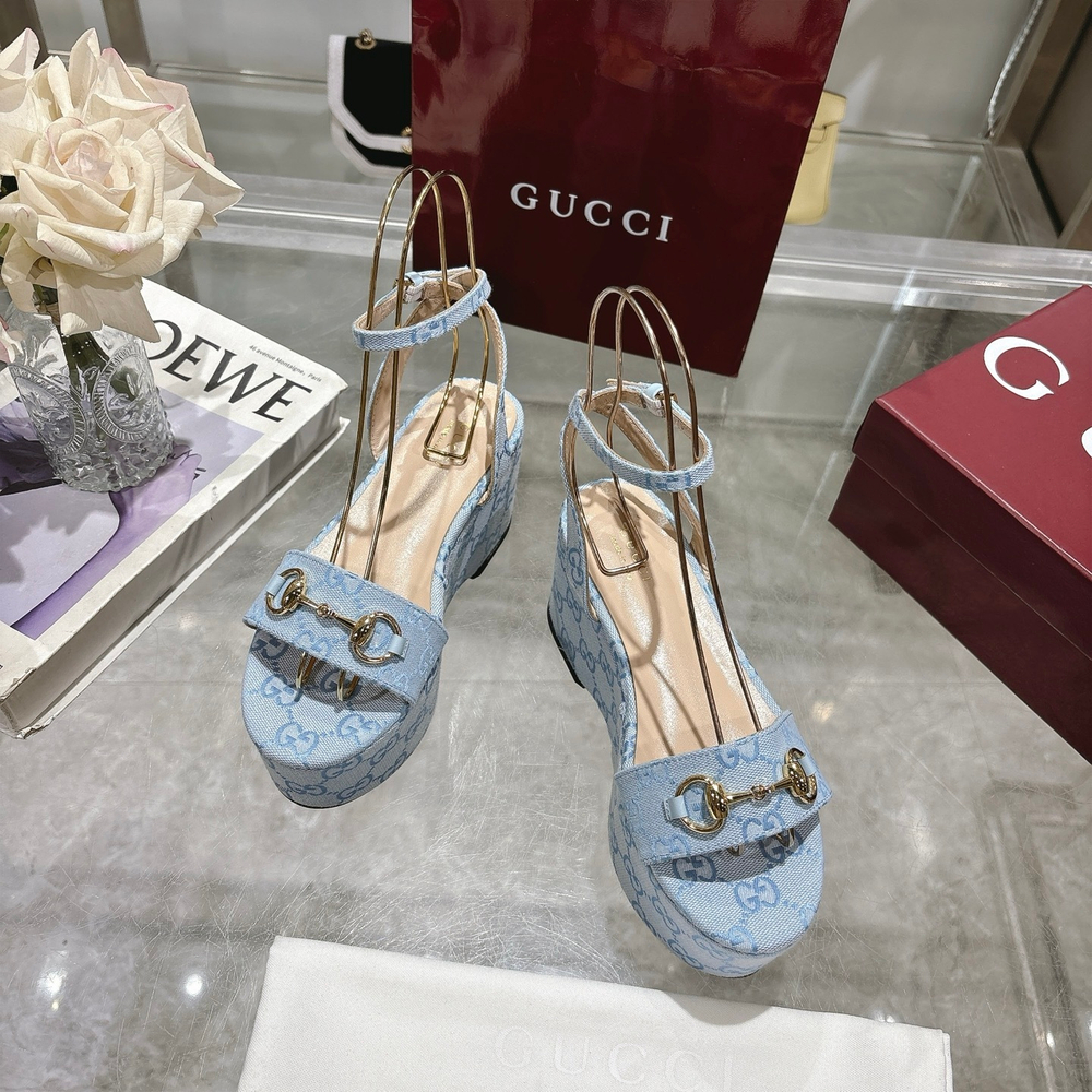 Gucci Horsebit Flatform Sandal