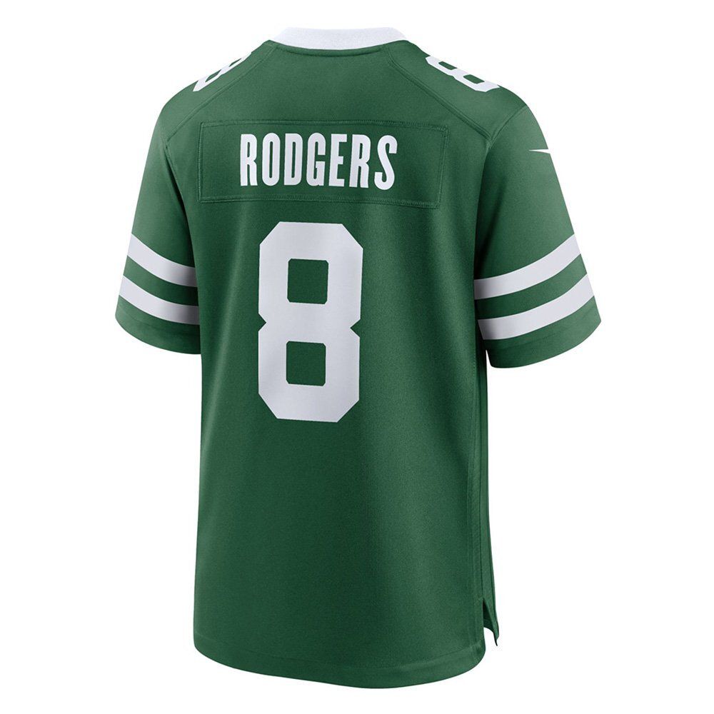 Баскетбольная джерси Nike Home Game Jersey Throwback Player New York Jets #8 Aaron Rodgers Green