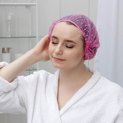 Набор из 3 разноцветных шапочек для душа (Цвет: разноцветный)