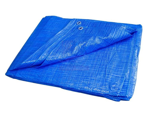 Тент универсальный 8х10м синий с люверсами плотность 120г/м2