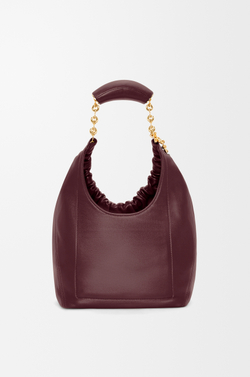 Loewe Маленькая сумка-мешок Squeeze из мягкой кожи ягненка наппа, бургунди