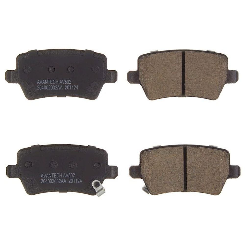 Колодки тормозные дисковые Avantech задние (противоскрипная пластина в компл.) Замена для арт. AV306 AV502