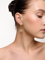 Серьги "Heart stone" Gold