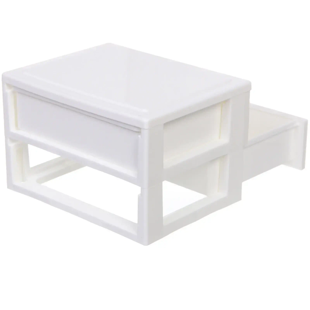 Комод малый для хранения «ДАРТОНЭ», два отделения, цвет белый, 11*17*13,5см (пакет)