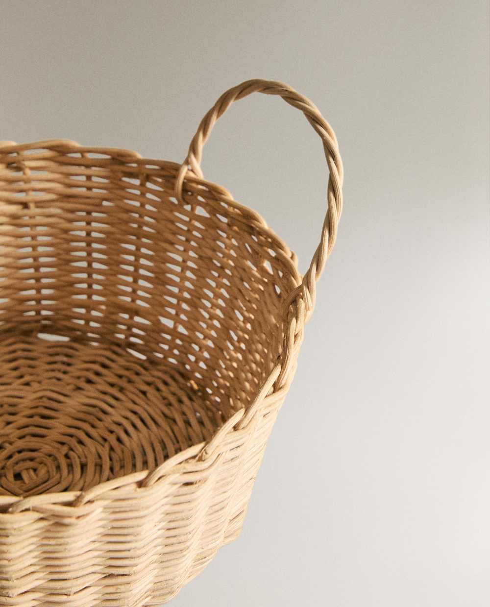 Zara Home Корзина из ротанга, цвет бежевый, 20 см