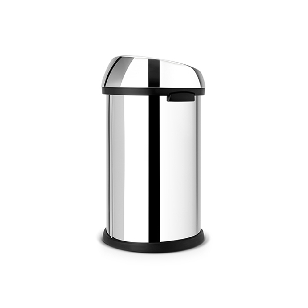 Ведро для мусора Brabantia Touch Bin полированная сталь 50л вид сбоку