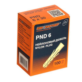 Дюбель нейлоновый распорный 6х30 мм (кор (100 шт)) 237020