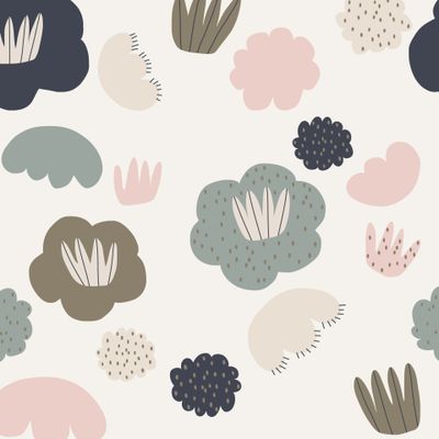 Абстрактный растительный минималистичный паттерн