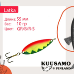 Блесна колебалка Kuusamo Latka 70/14 BLU/R-S