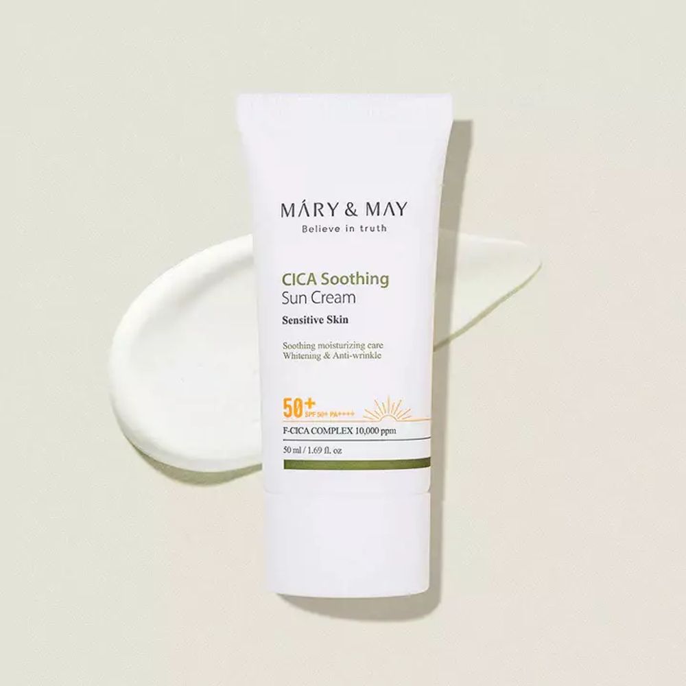 Mary&amp;May CICA Soothing Sun Cream SPF50+ PA++++ 50ml