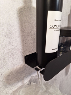 Полка для ванной комнаты, полка для кухни, полка для прихожей, MetaDec Arc черная 40см