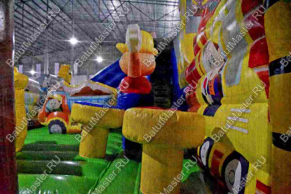 Коммерческий надувной батут "Строители"
