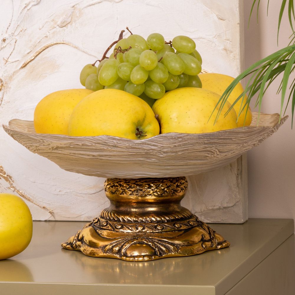 Фруктовница-конфетница Флора Бронза