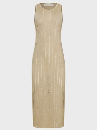 Платье-майка вязаное с люрексом