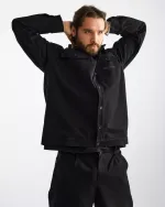 Рубашка Kuzma Оверширт Начало Твил Черная