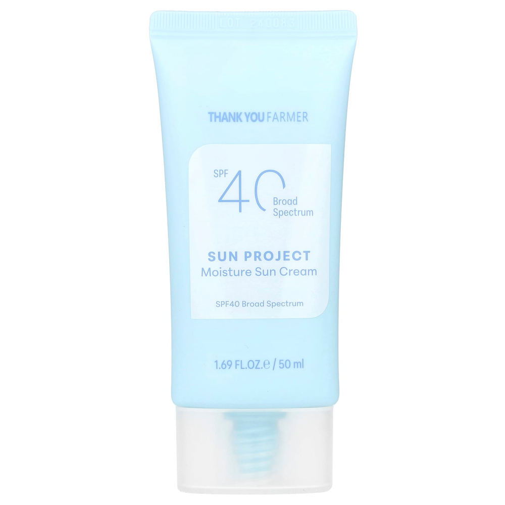 Thank You Farmer, Увлажняющий солнцезащитный крем Sun Project, SPF 40, 50 мл (1,69 жидк. Унции)