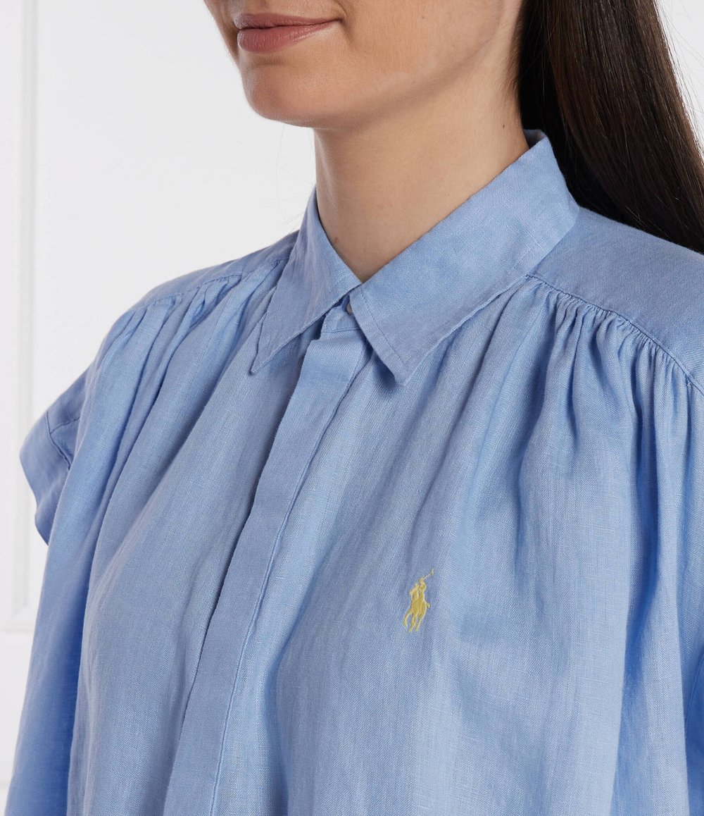 Льняная рубашка POLO RALPH LAUREN - голубой(211935131)
