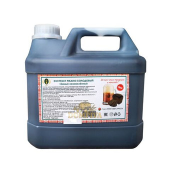 Экстракт ржано-солодовый Темный НЕохмеленный, 3л/4кг