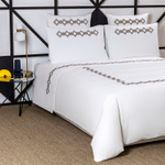 Постельное белье Frette Twist Embroidery Black/Teak (240 х 220 см)