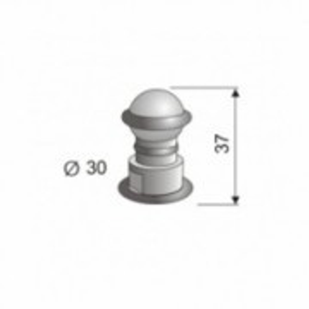 Отбойник двери (пол) 37мм "Aspro" Серебро мат.