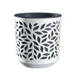 Кашпо "Leaves" (2,5л.) Цв. Белый/Антрацит (КШ-9572)