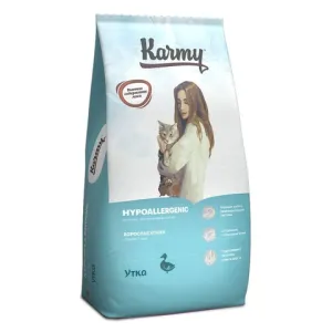 Сухой корм Karmy Hypoallergenic для для взрослых кошек, склонных к пищевой аллергии, с уткой