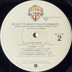 Виниловая пластинка David Sanborn ‎– Heart To Heart LP