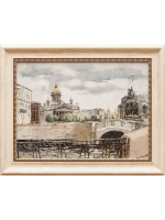 Картина маслом "Исаакиевский собор" Ларкина