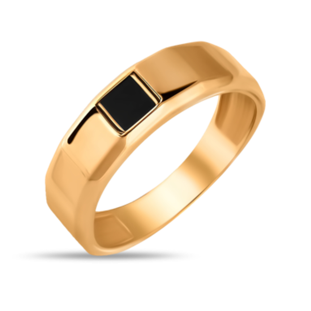 Кольцо из золота с ониксом
