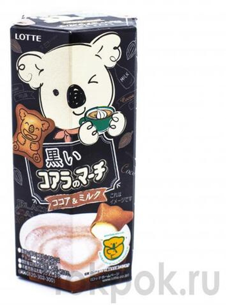 Печенье Lotte Мишки Коалы с начинкой какао и молока, 48 гр