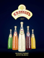 Калиновъ Лимонадъ Винтажный Апельсин, газированный, в стекле, 0,5 л