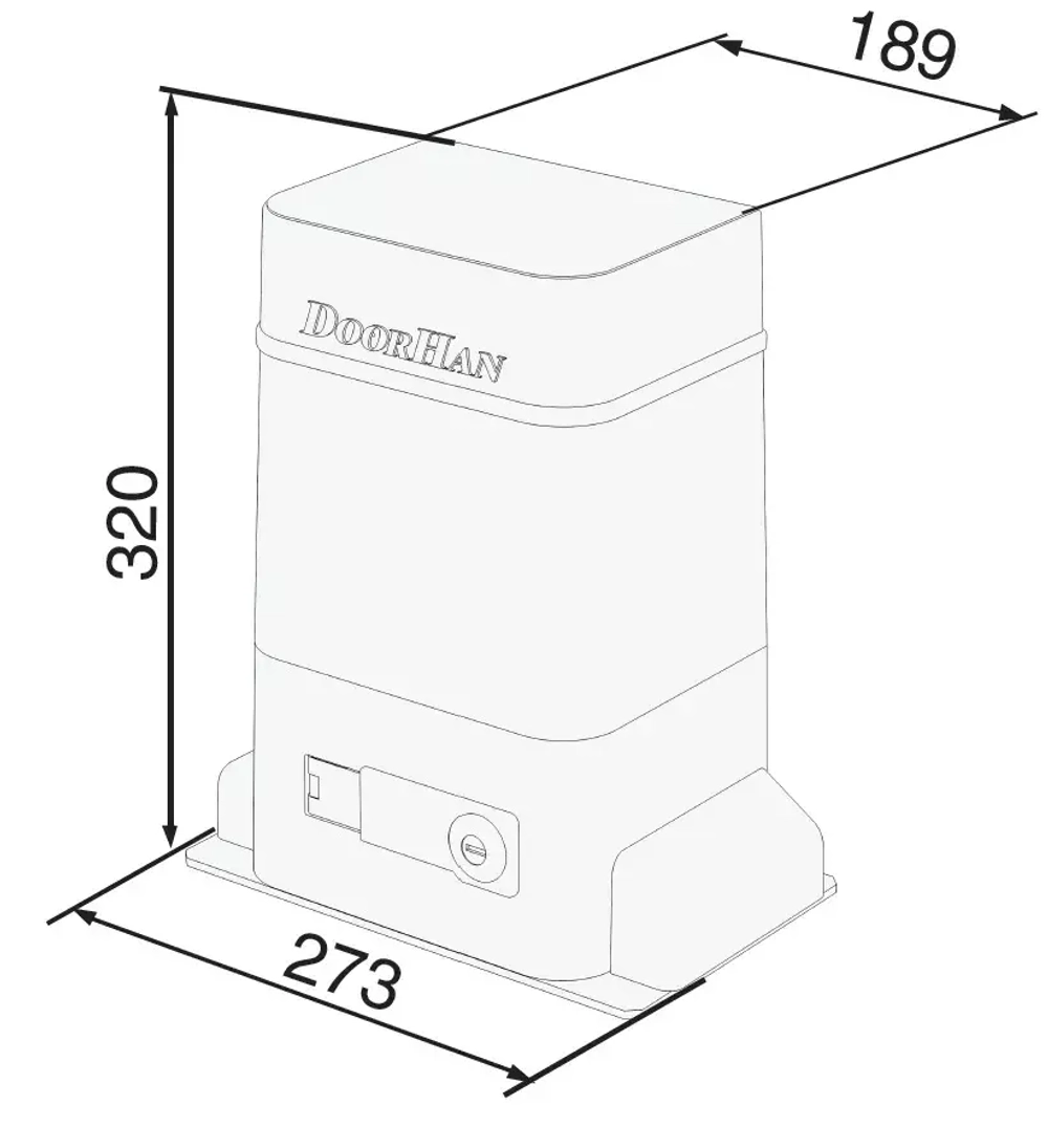 Привод для откатных ворот DoorHan SLIDING-1300 PRO с двумя пультами