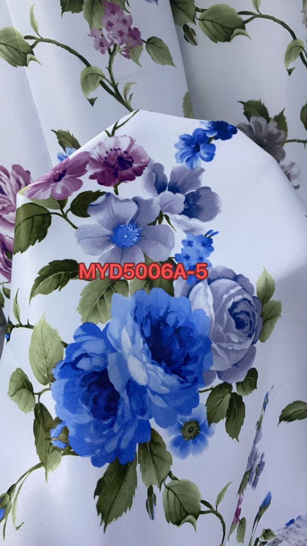 Портьерная ткань Blackout атлас с цветами арт. MYD5006A col. 5 (высота 280 см, Турция)