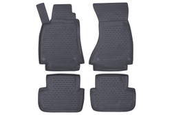 Коврики в салон для AUDI A-4 B8, 2007-2015, АКПП, 4 шт. (полиуретан, серые) NLC.04.09.211