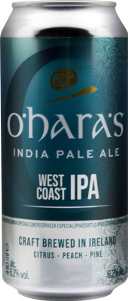 Пиво О`Хара`с Вест Коуст ИПА / O’Hara’s West Coast IPA 0.44 - банка