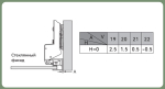 Петля вкладная без пружины (Пуш-Опен) для узкого алюм профиля, 3D, черн никель, H=0 — купить в Якутске | Все для мебели