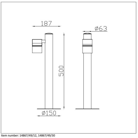 Уличный светодиодный светильник Lucide Arne-Led 14867/49/30