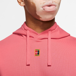 Мужская кофта теннисная Nike Dri-Fit Court Heritage Fleece Hoody Men - Coral