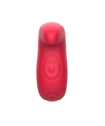 Красный клиторальный массажер с функцией постукивания (Цвет: красный)