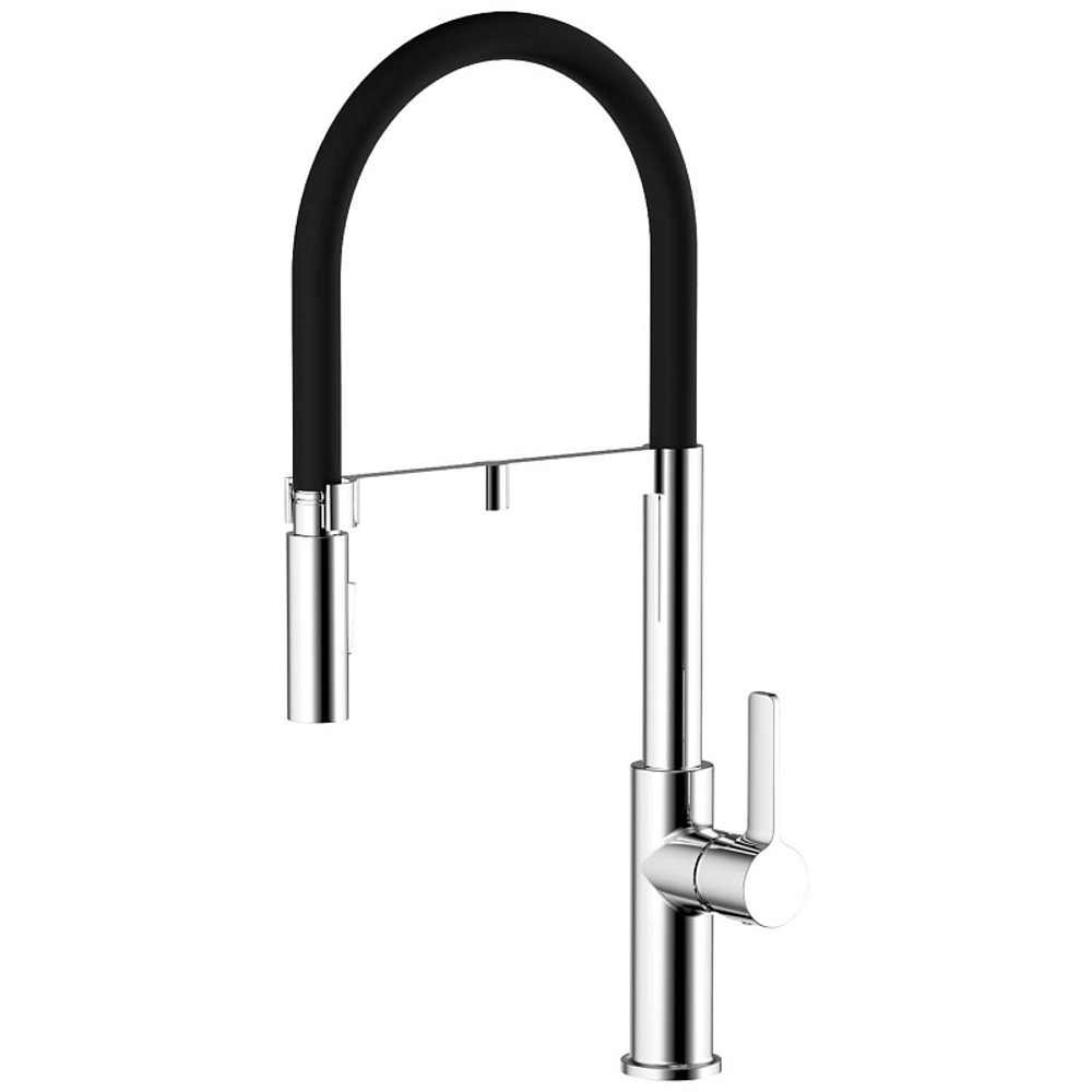 Смеситель для кухонной мойки Azario с фильтром для воды, гибкий излив, керамический картридж, хром (AZ-WAA569158C)