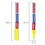 Маркер-краска лаковый EXTRA (paint marker) 1 мм, ЖЕЛТЫЙ, УСИЛЕННАЯ НИТРО-ОСНОВА, BRAUBERG, 151962