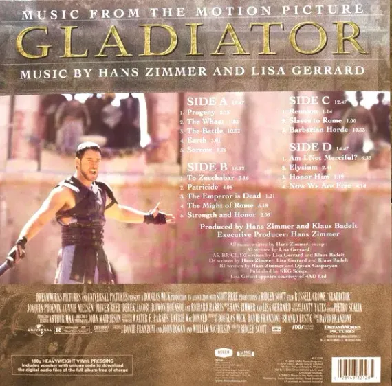 SOUNDTRACK GLADIATOR LP
