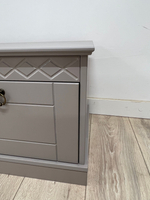 Обувница 91х42х40, Индра, тумба для обуви, с сиденьем, банкетка, в прихожую, МДФ, серый, Dipriz