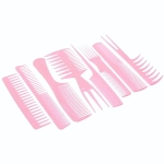 Расчески в наборе 8шт «Beauty - Mix», цвет розовый, размер упак. 7,5*23см